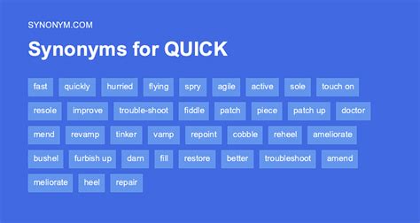 QUICK Synonyms: 407 Similar and Opposite Words.